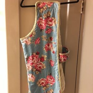 Handmade dog coat with towel lining.